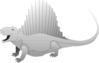 Silver Spinosaurus Clip Art